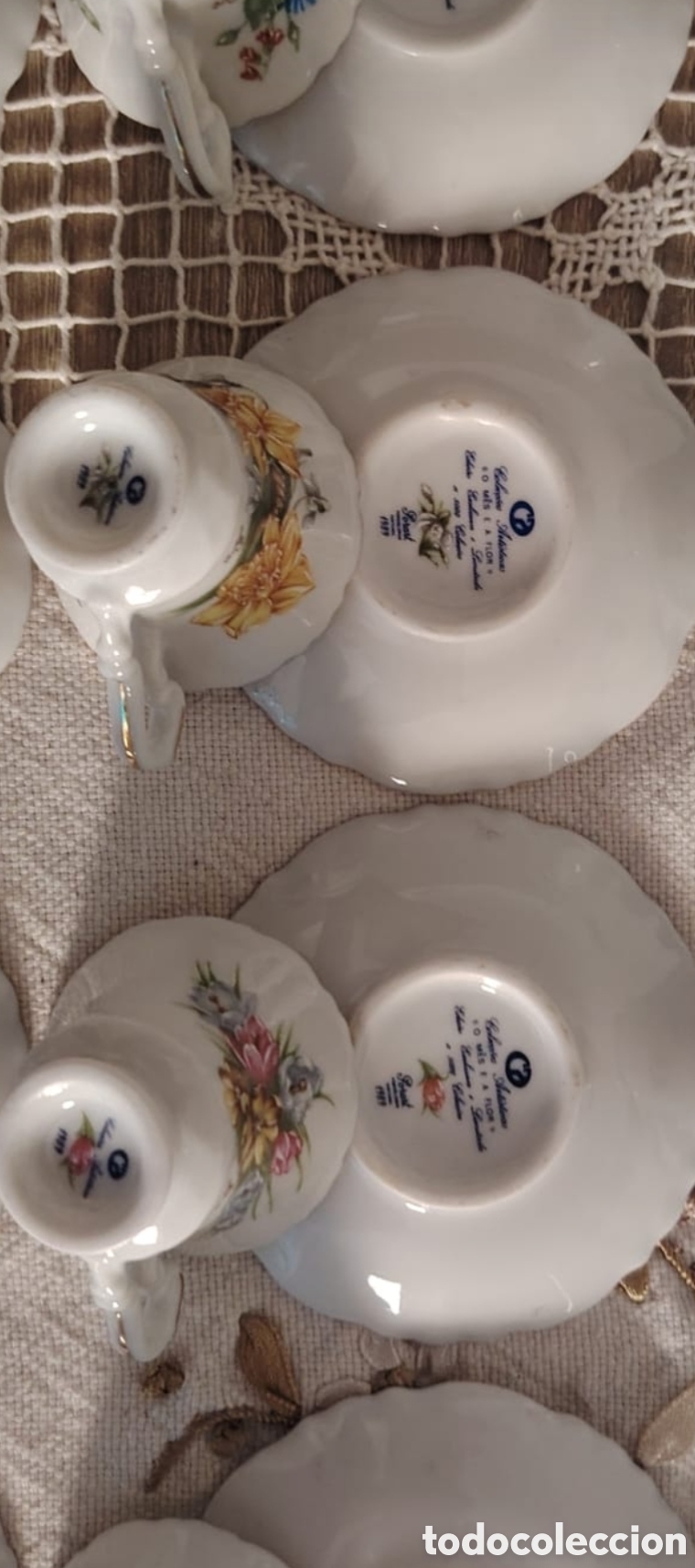 Antiques: Tazas te porcelana doce meses