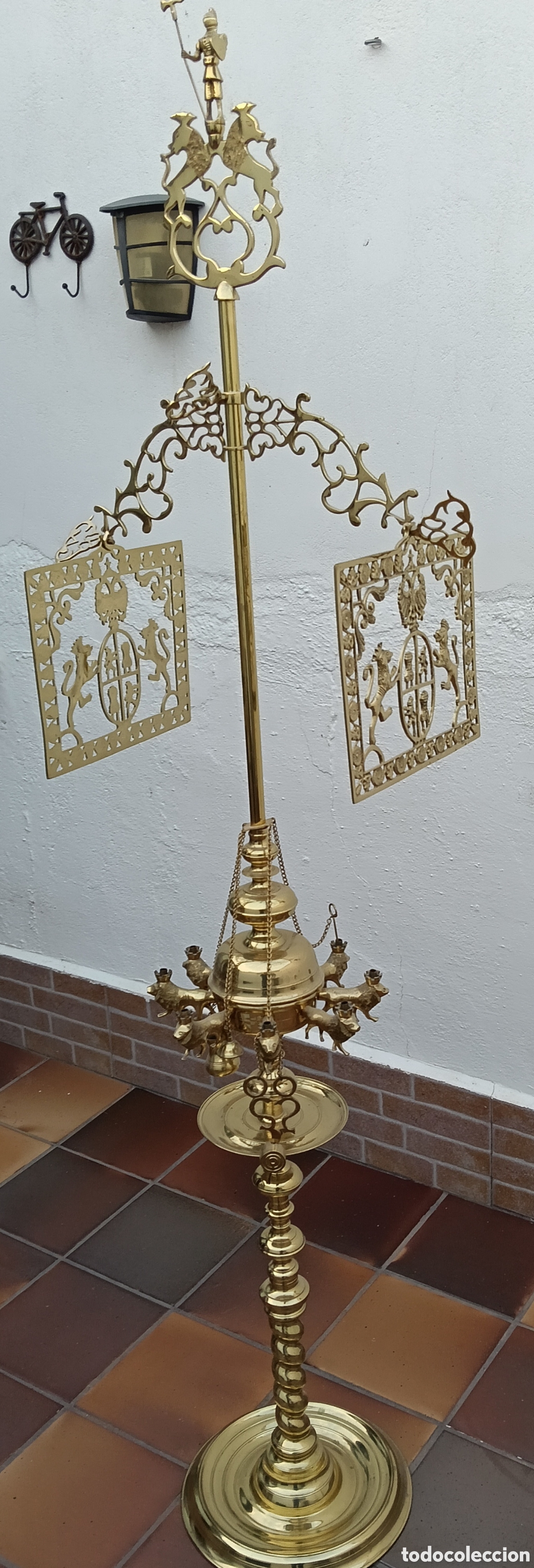 Antig&uuml;edades: Quinque, candelabro, enorme - Foto 3
