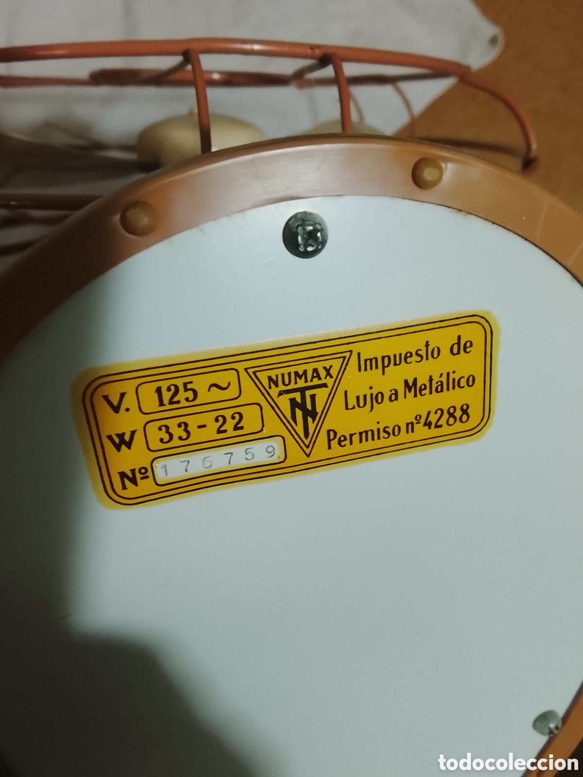 Antig&uuml;edades: Ventilador antiguo NUMAX - Foto 2