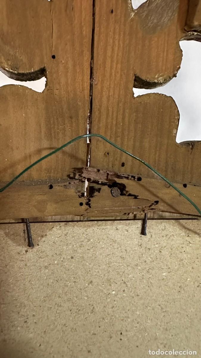 Antig&uuml;edades: Espejo cornucopia madera pan de oro 66x38 - Foto 6