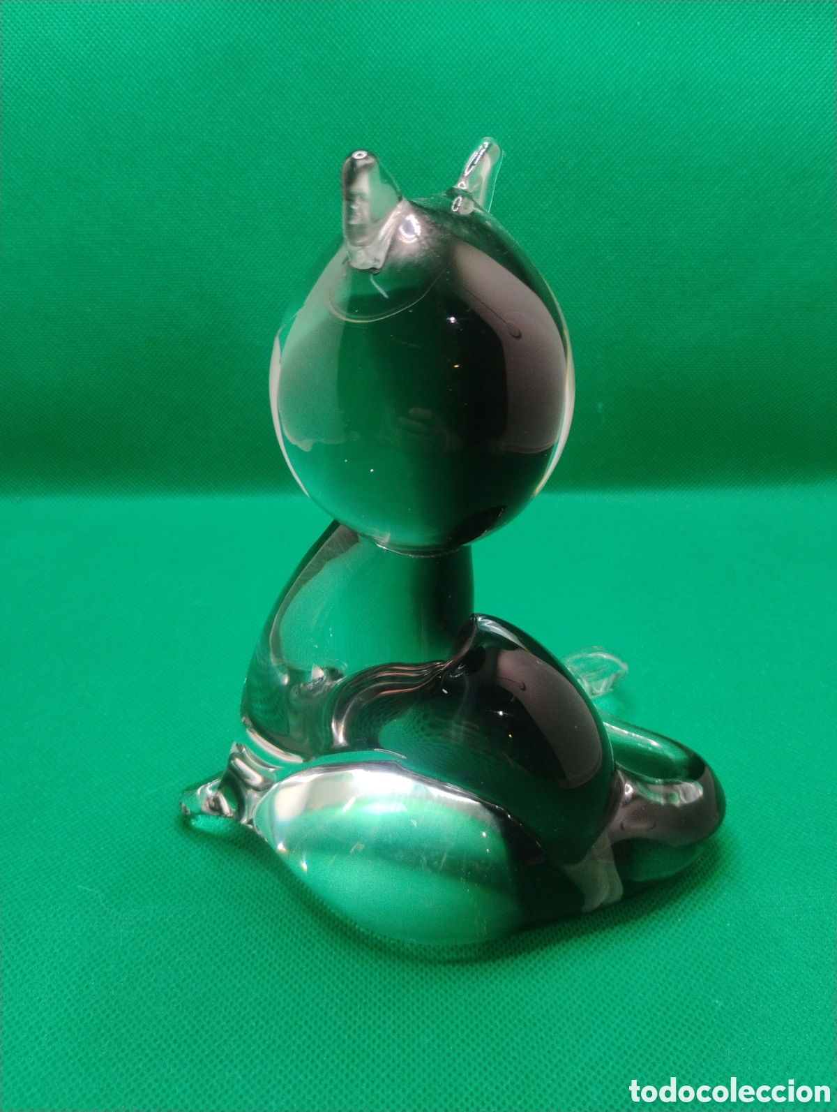 Antig&uuml;edades: Gato en Cristal de Murano - Foto 2