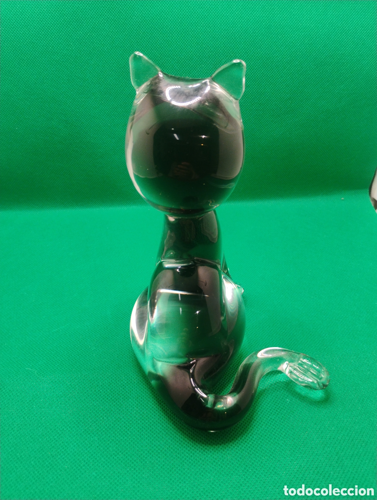 Antig&uuml;edades: Gato en Cristal de Murano - Foto 3