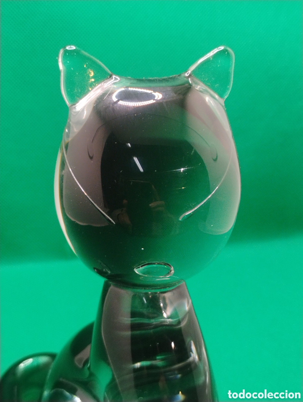Antig&uuml;edades: Gato en Cristal de Murano - Foto 5