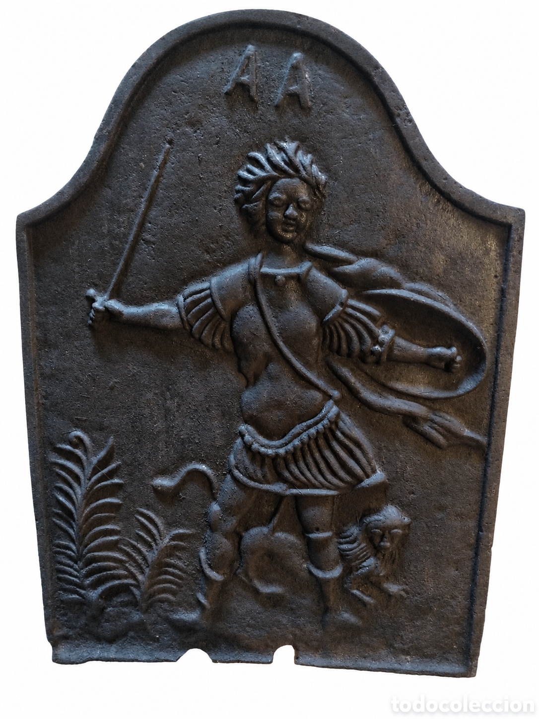 Antig&uuml;edades: Placa de chimenea con relieve - Foto 2