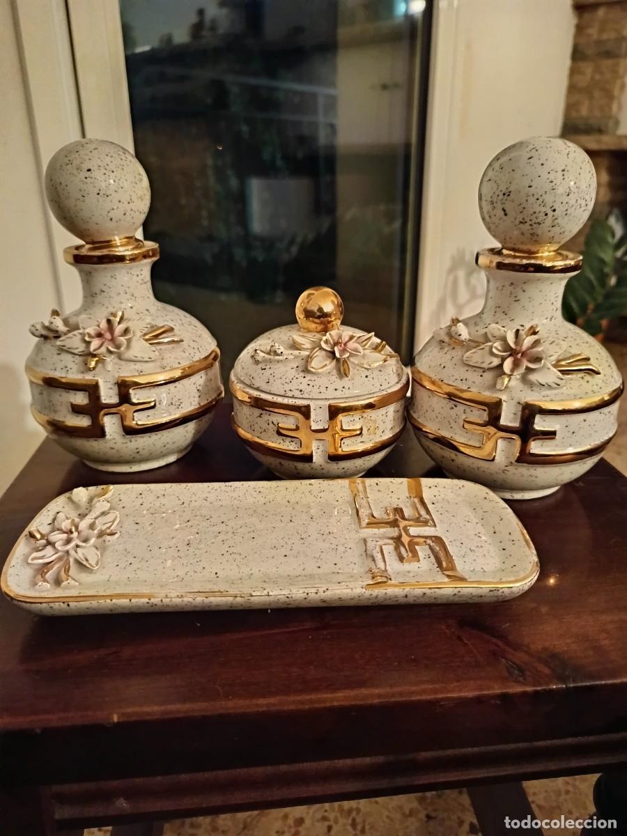 Antig&uuml;edades: Juego tocador ceramica