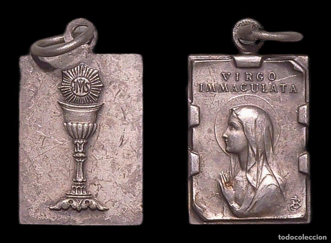 Antiguidades: MEDALLA RELIGIOSA FRANCIA LOURDES NUESTRA SRA DE LOURDES INMACULADA CONCEPCION