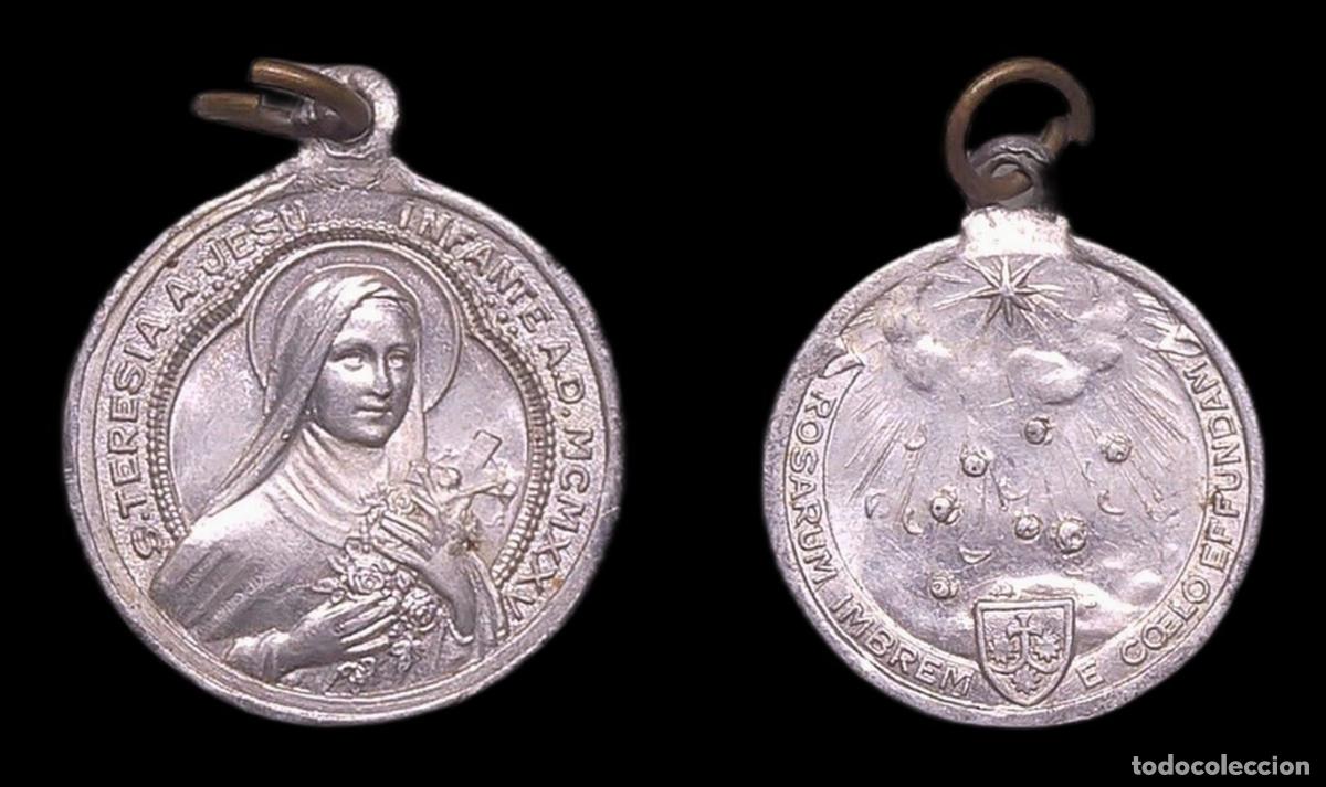 Antiguidades: MEDALLA RELIGIOSA FRANCIA 1925 SANTA TERESA DE JESUS INFANTE LLUVIA DE ROSAS