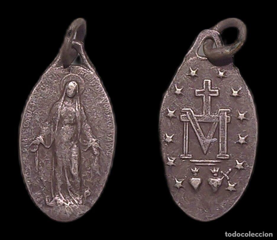 Antiguidades: MEDALLA RELIGIOSA INMACULADA CONCEPCION ANAGRAMA SAGRADO CORAZON JESUS Y MARIA