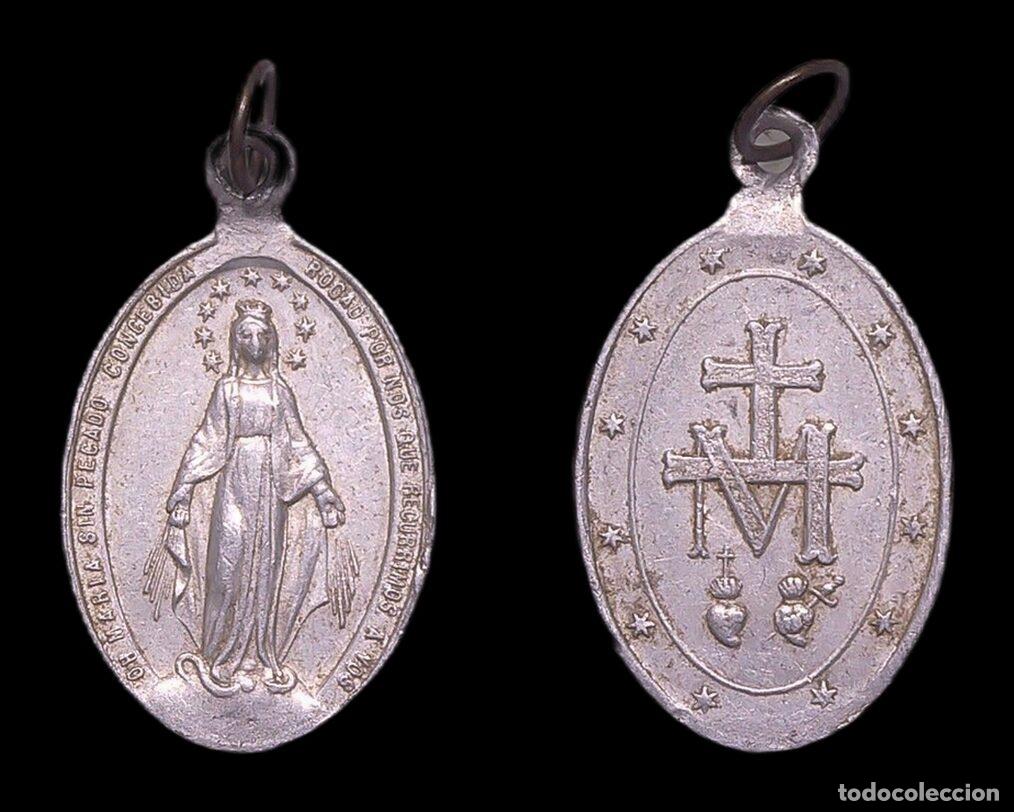 Antiguidades: MEDALLA RELIGIOSA INMACULADA CONCEPCION ANAGRAMA SAGRADO CORAZON JESUS Y MARIA