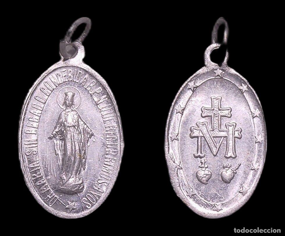 Antiguidades: MEDALLA RELIGIOSA INMACULADA CONCEPCION ANAGRAMA SAGRADO CORAZON JESUS Y MARIA