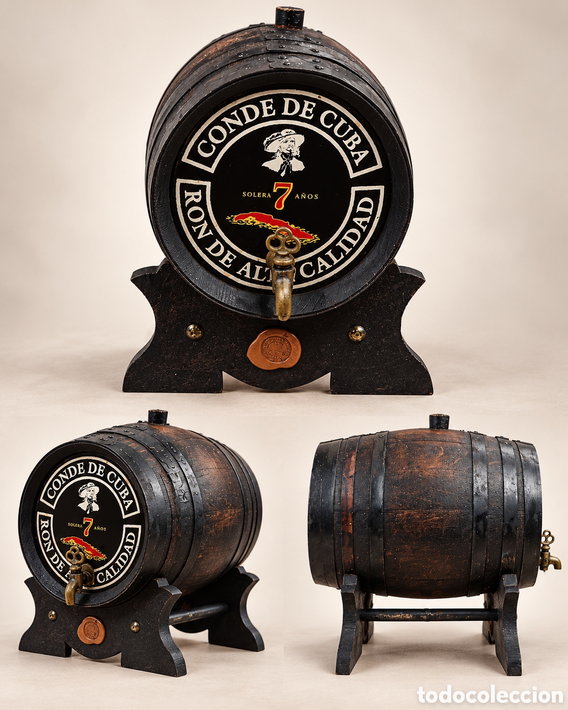Antig&uuml;edades: Barril de madera Conde de Cuba