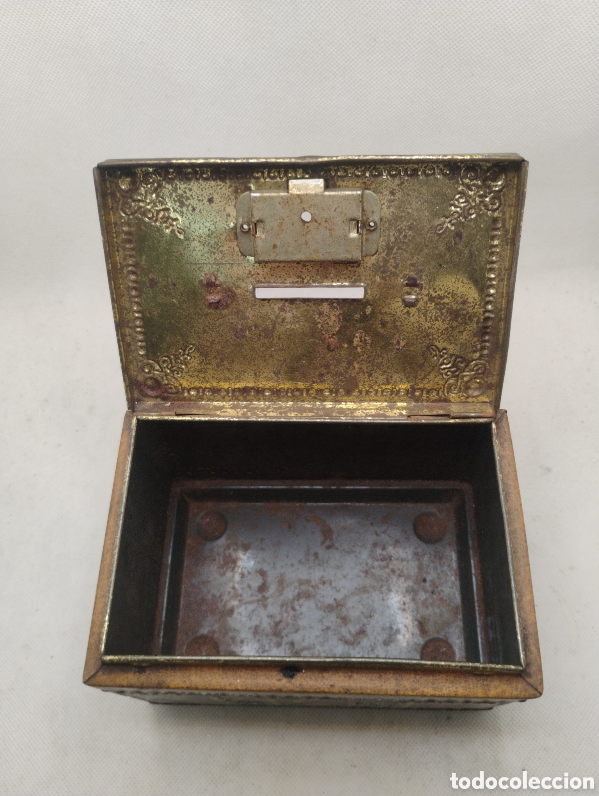 Antig&uuml;edades: Caja - Hucha de Hojalata - Foto 7