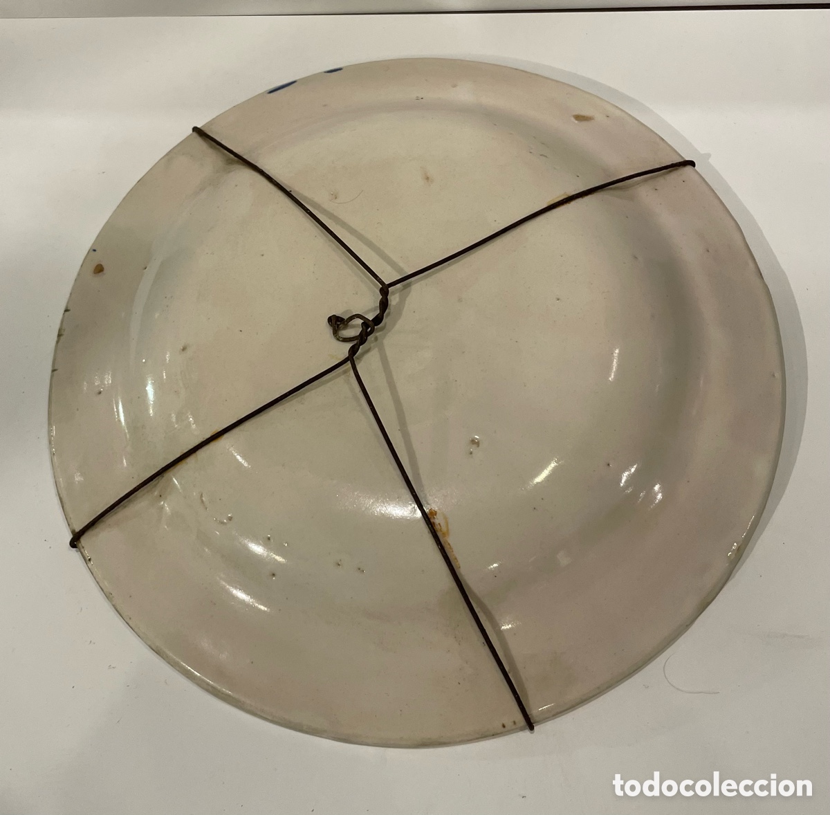 Antig&uuml;edades: Plato de cer&aacute;mica del s XIX - Foto 2
