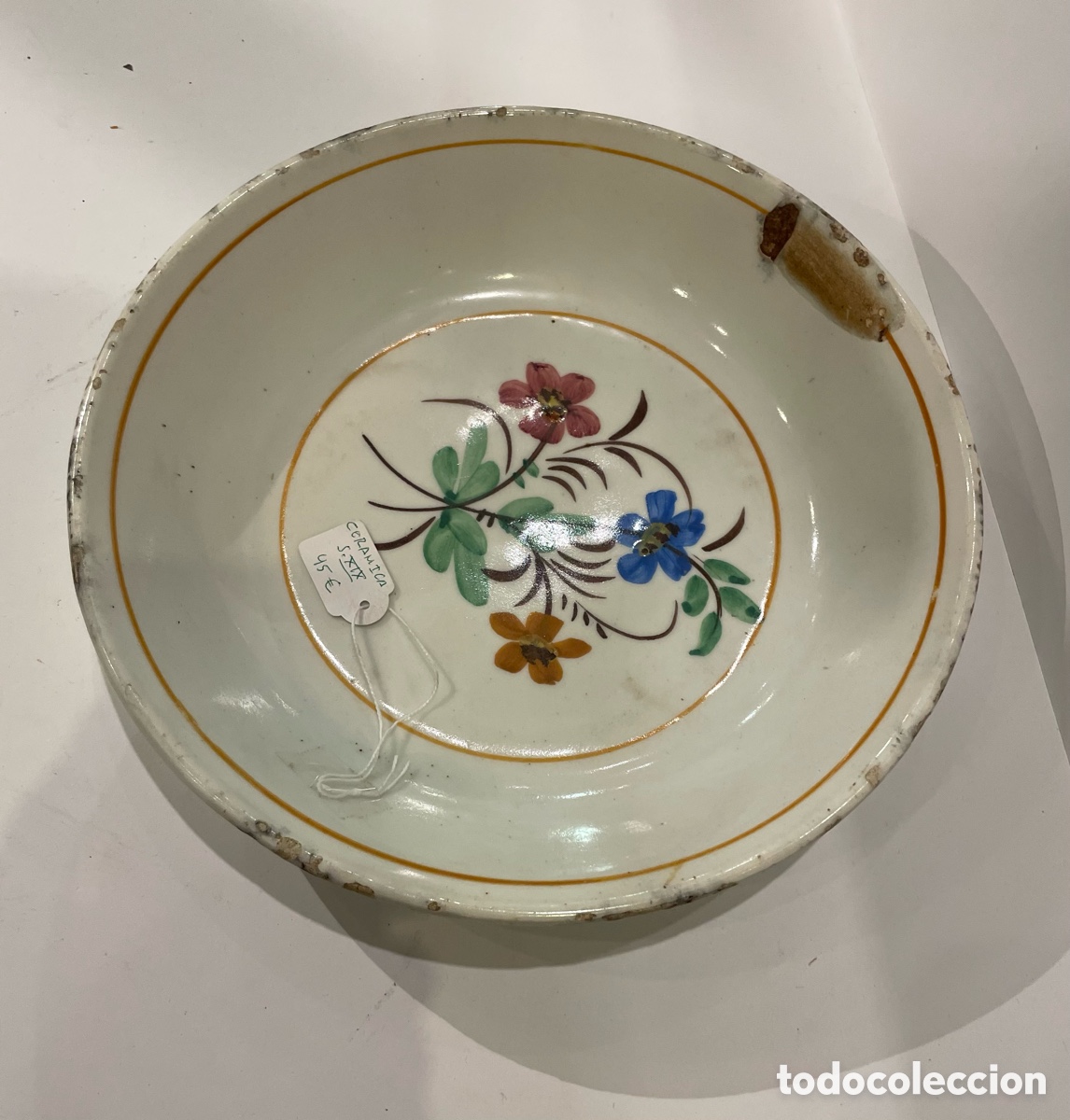 Antig&uuml;edades: Plato de cer&aacute;mica antiguo