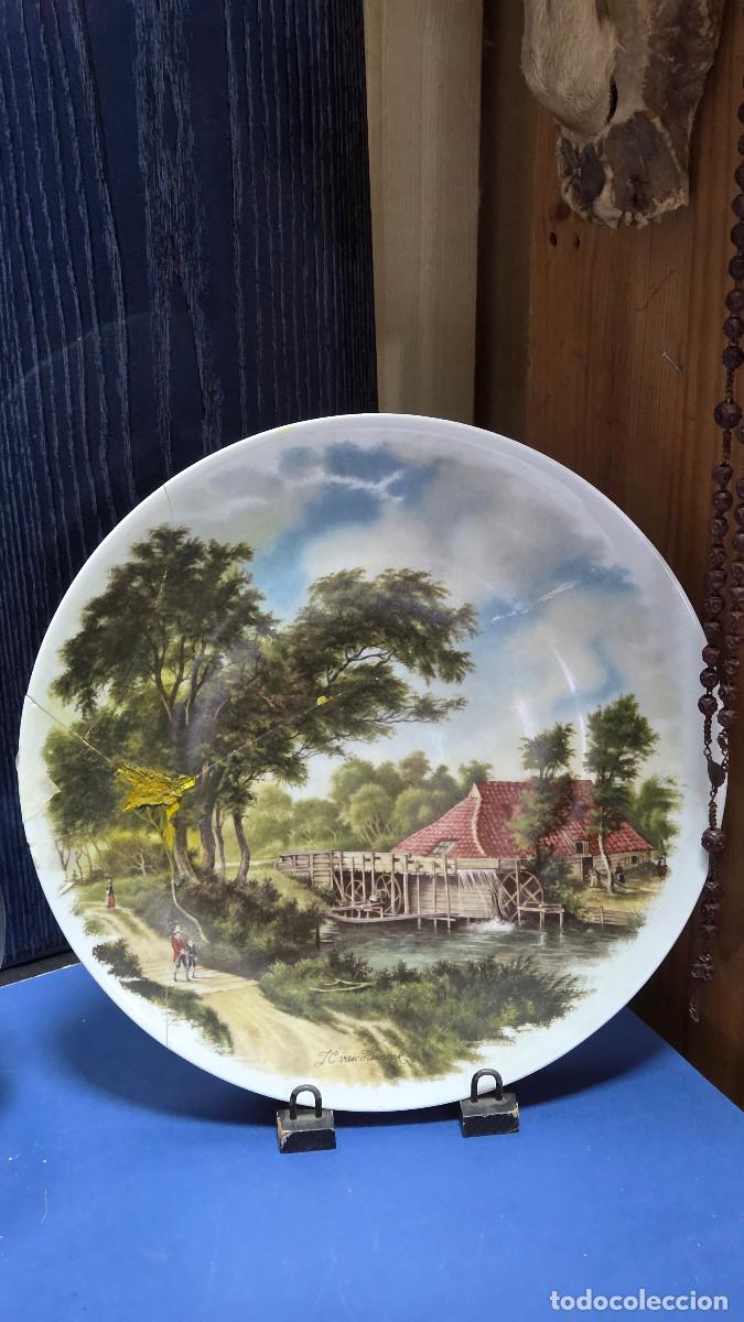 Antig&uuml;edades: plato de porcelana resturado