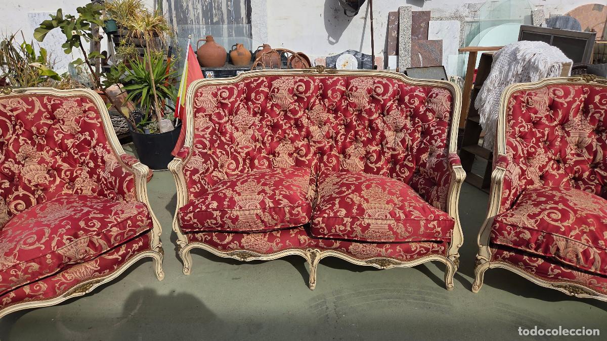 Antig&uuml;edades: sillo y 2 sillones antiguos - Foto 3