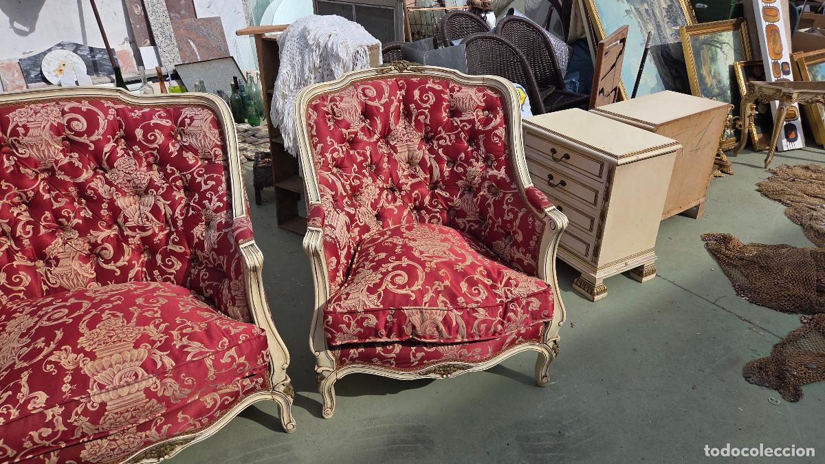 Antig&uuml;edades: sillo y 2 sillones antiguos - Foto 4