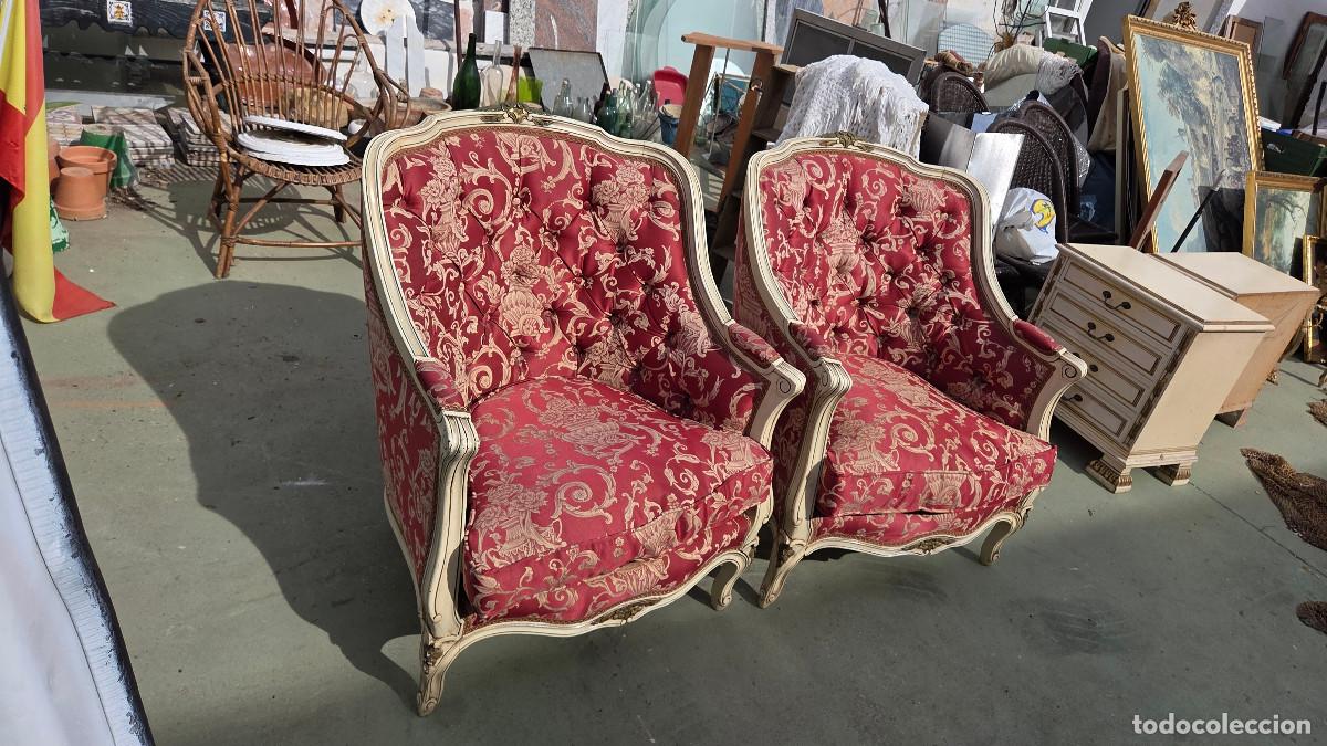 Antig&uuml;edades: sillo y 2 sillones antiguos - Foto 25
