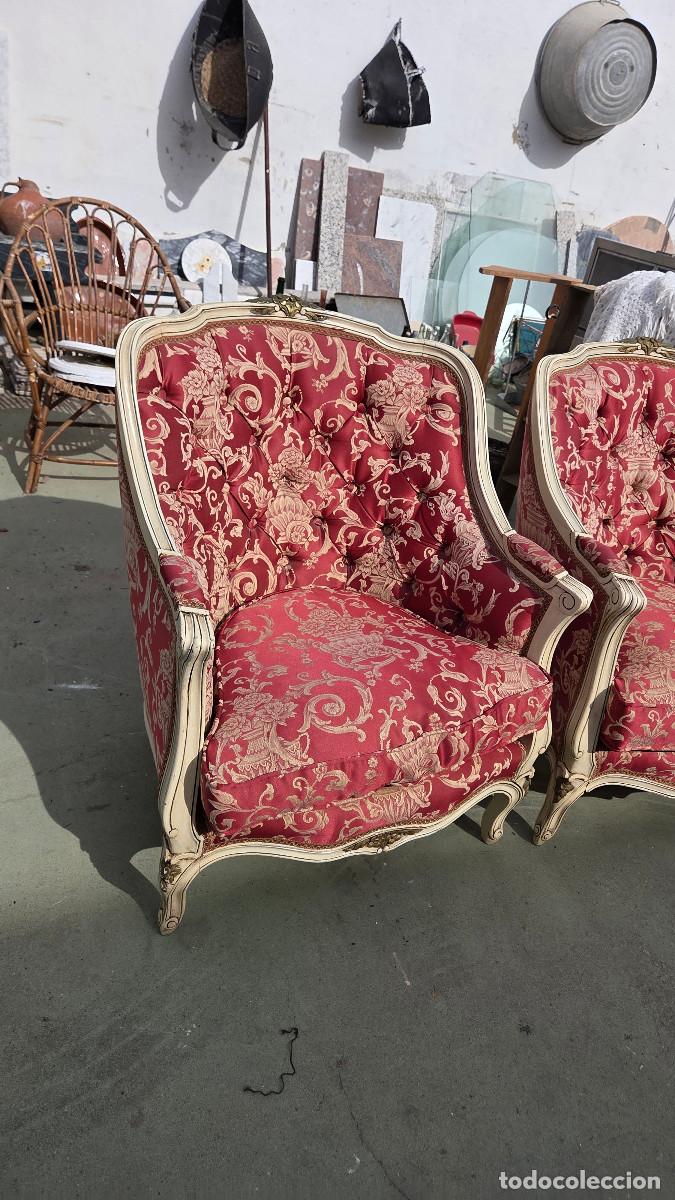 Antig&uuml;edades: sillo y 2 sillones antiguos - Foto 26