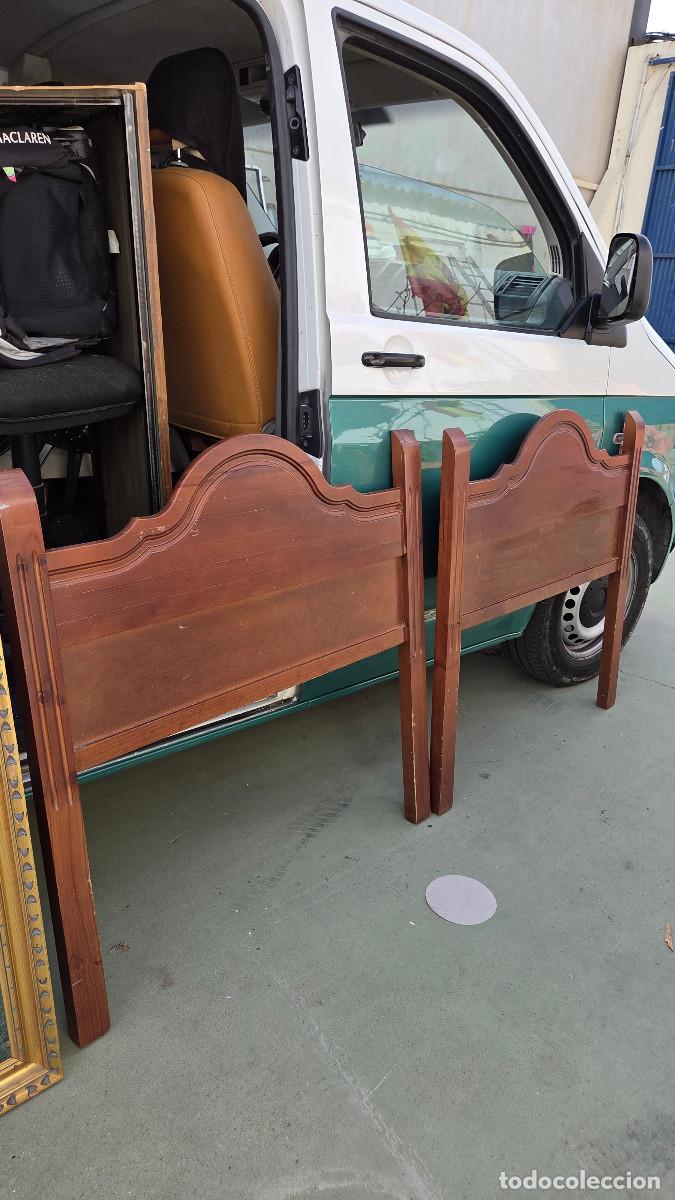 Antig&uuml;edades: 2 cabecero de madera de nogal