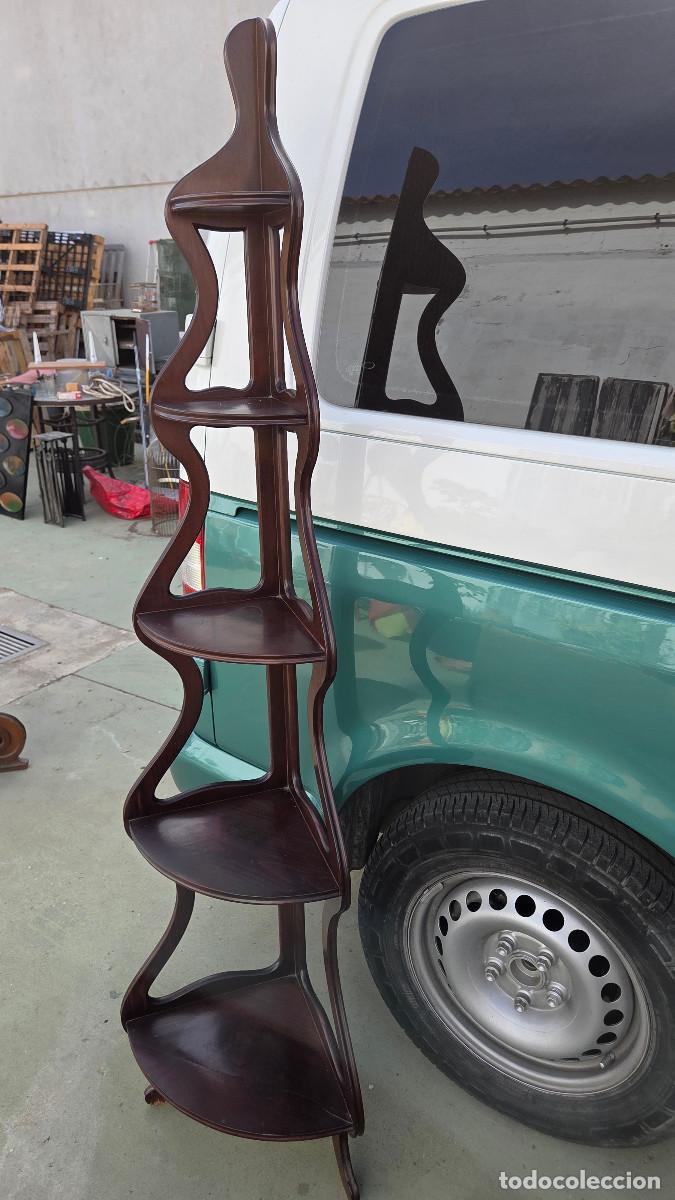 Antig&uuml;edades: esquinera de madera caoba - Foto 2