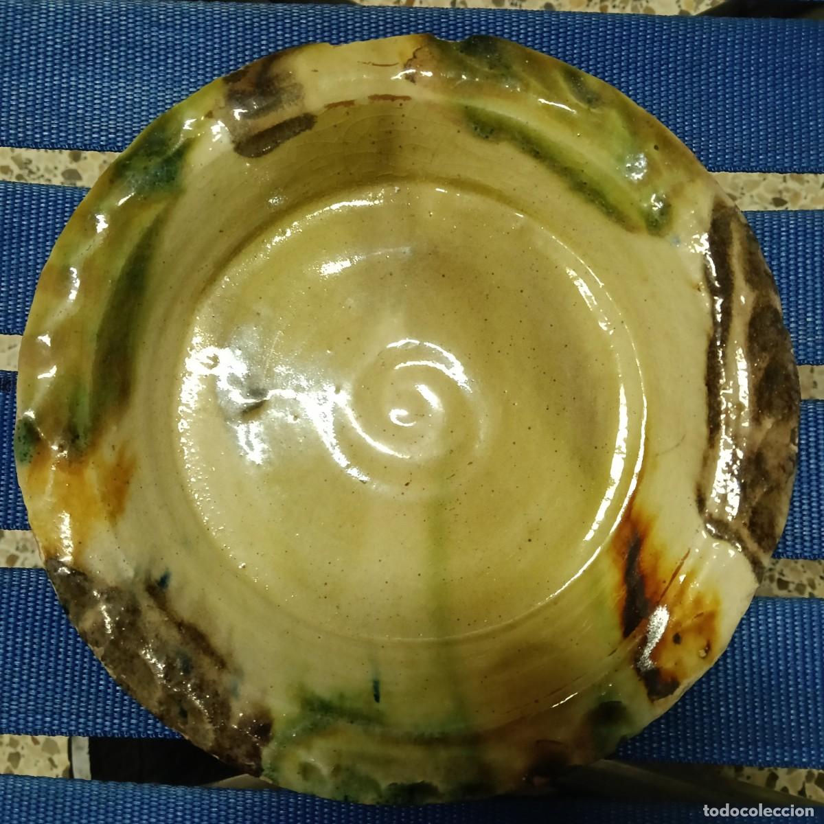 Antig&uuml;edades: PLATO ANTIGUO DE CERAMICA PROVENZAL - LOZA ESMALTADA JASPEADO - 19CM FRANCIA S. XIX