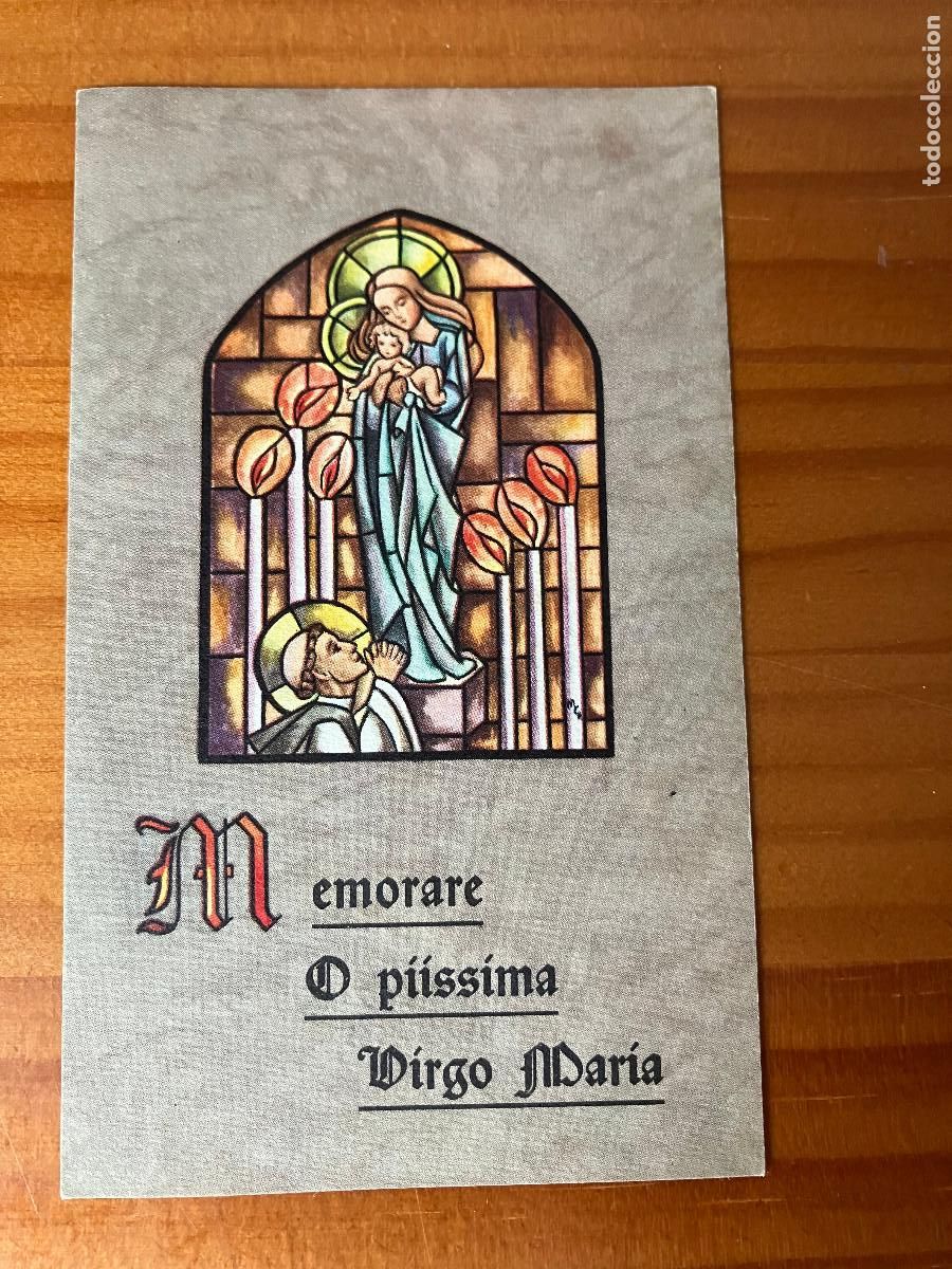 Antiquit&auml;ten: Estampa religiosa. Virgen Mar&iacute;a. Hijas de Cristo Rey. Noviciado Las Rozas, 1966