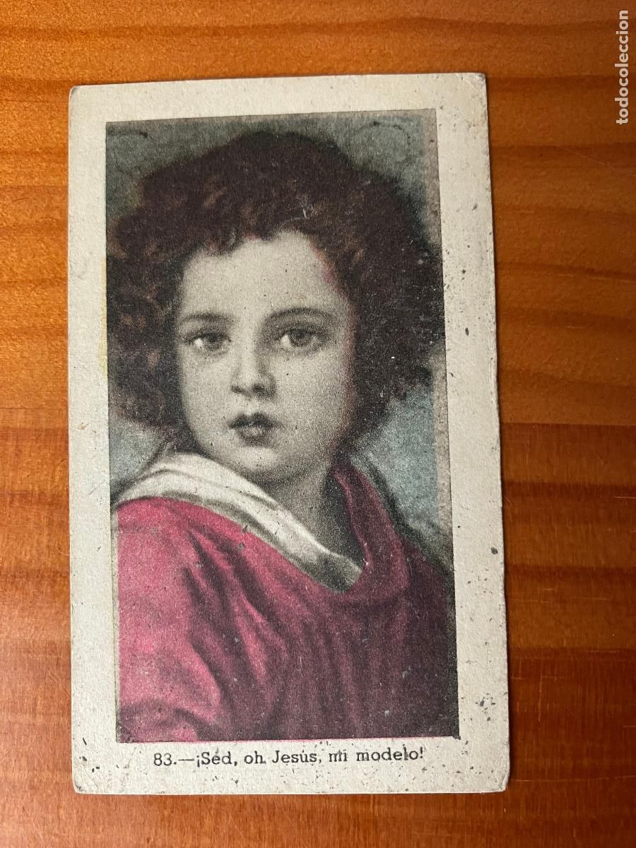 Antiquit&auml;ten: Estampa religiosa. Colegio del Sagrado Coraz&oacute;n. Recuerdo comuni&oacute;n pascual. Ferrol del Caudillo 1946