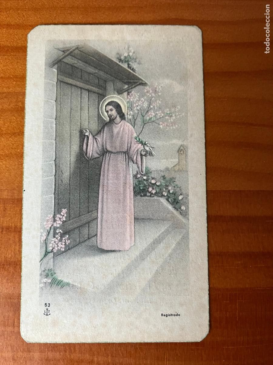 Antiquit&auml;ten: Estampa relixiosa. Xes&uacute;s. Recordo primeira comu&ntilde;&oacute;n. El Ferrol del Caudillo, 1946.