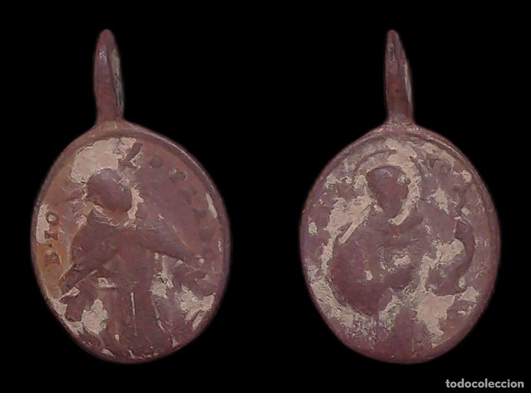 Antig&uuml;edades: MEDALLA RELIGIOSA SIGLO XVIII BEATO JUAN DEL PRADO SAN PASCUAL BAILON BRONCE