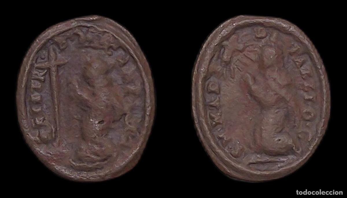 Antig&uuml;edades: MEDALLA RELIGIOSA SIGLO XVII SAN PEDRO DE ALCANTARA SANTA MARIA MAGDALENA PAZZI