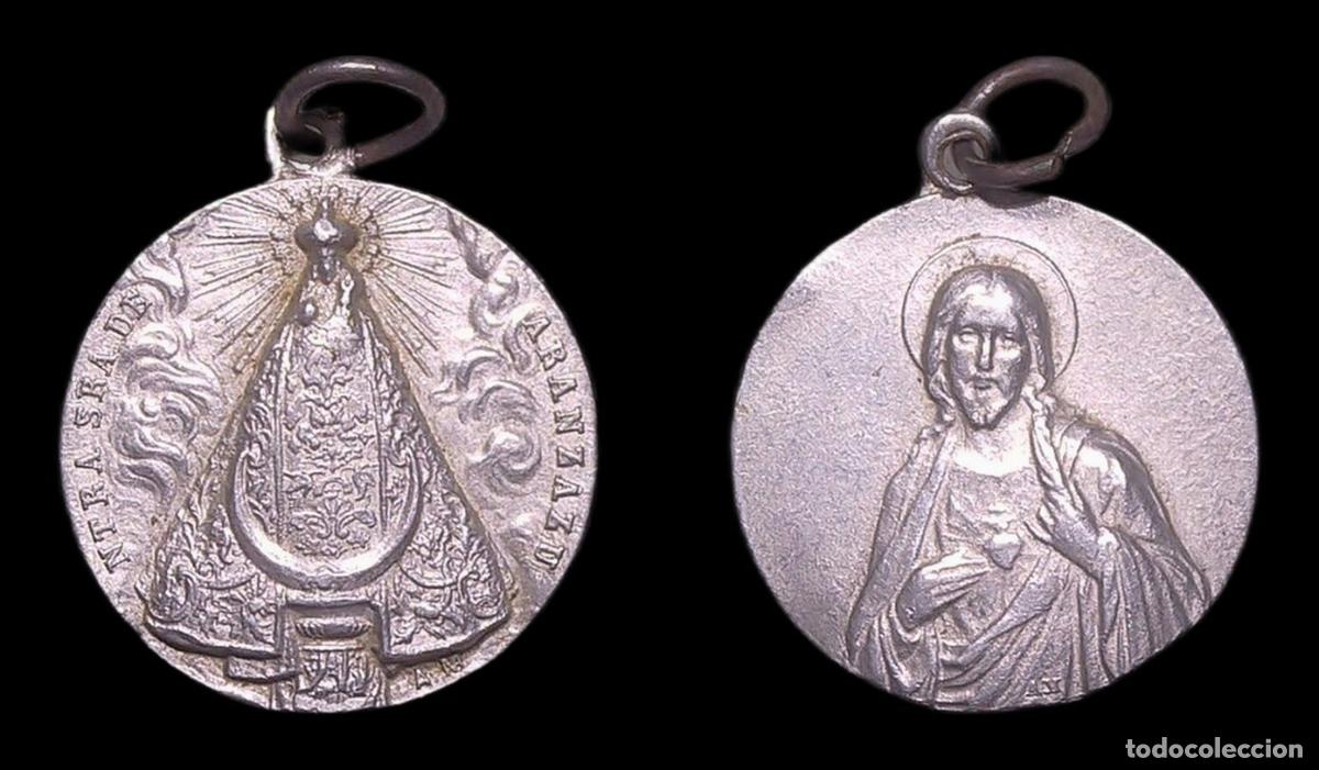 Antig&uuml;edades: MEDALLA RELIGIOSA NUESTRA SE&Ntilde;ORA DE ARANZAZU SAGRADO CORAZON DE JESUS ALUMINIO