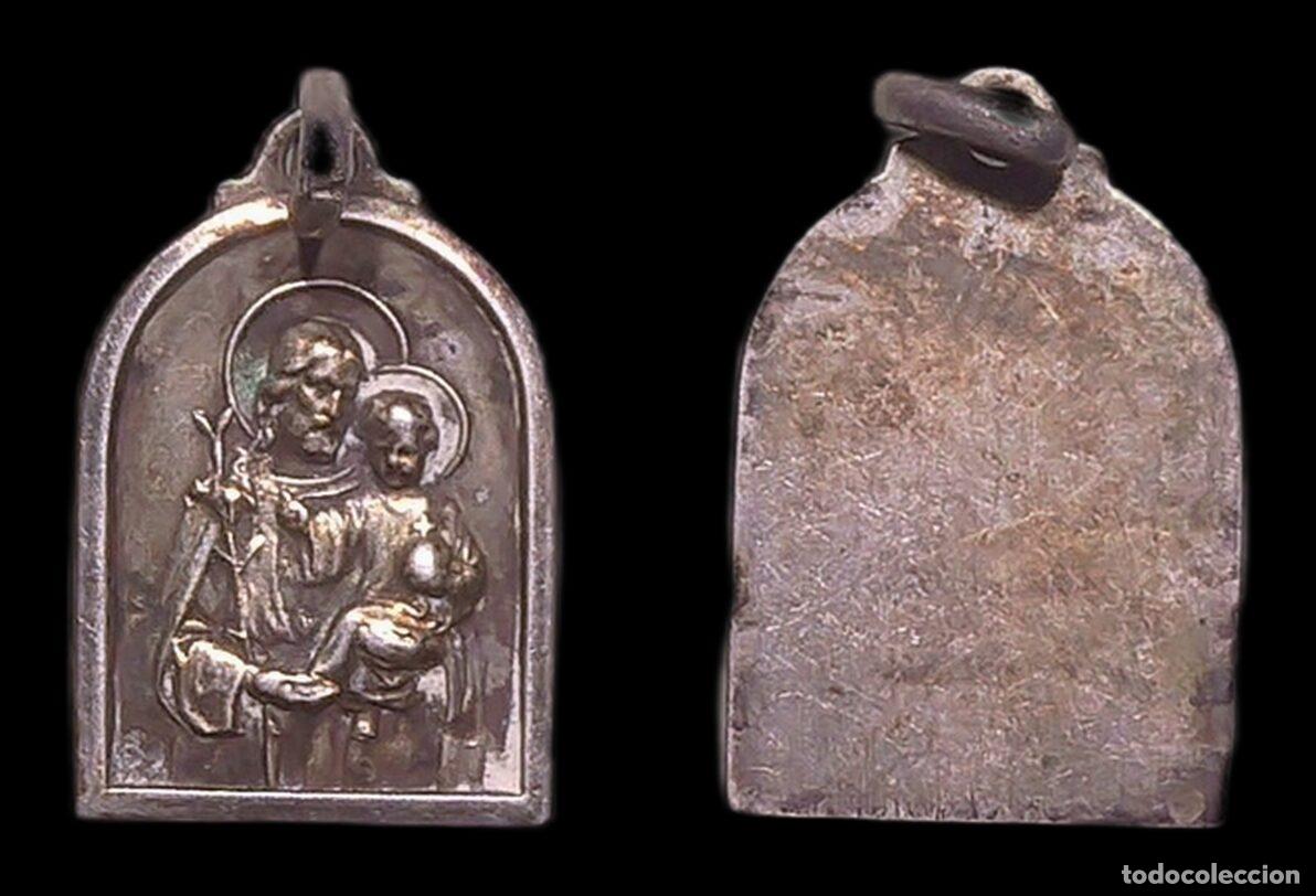 Antig&uuml;edades: MEDALLA RELIGIOSA SAN JOSE APARIENCIA PLATA