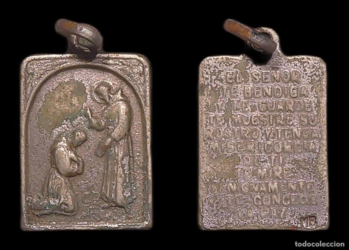 Antig&uuml;edades: MEDALLA RELIGIOSA SAN FRANCISCO DE ASIS BENDICION DEL SEREFICO DE SAN FRANCISCO