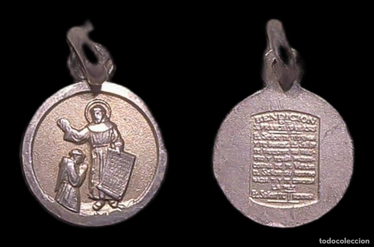 Antig&uuml;edades: MEDALLA RELIGIOSA SAN FRANCISCO DE ASIS BENDICION DE SAN FRANCISCO