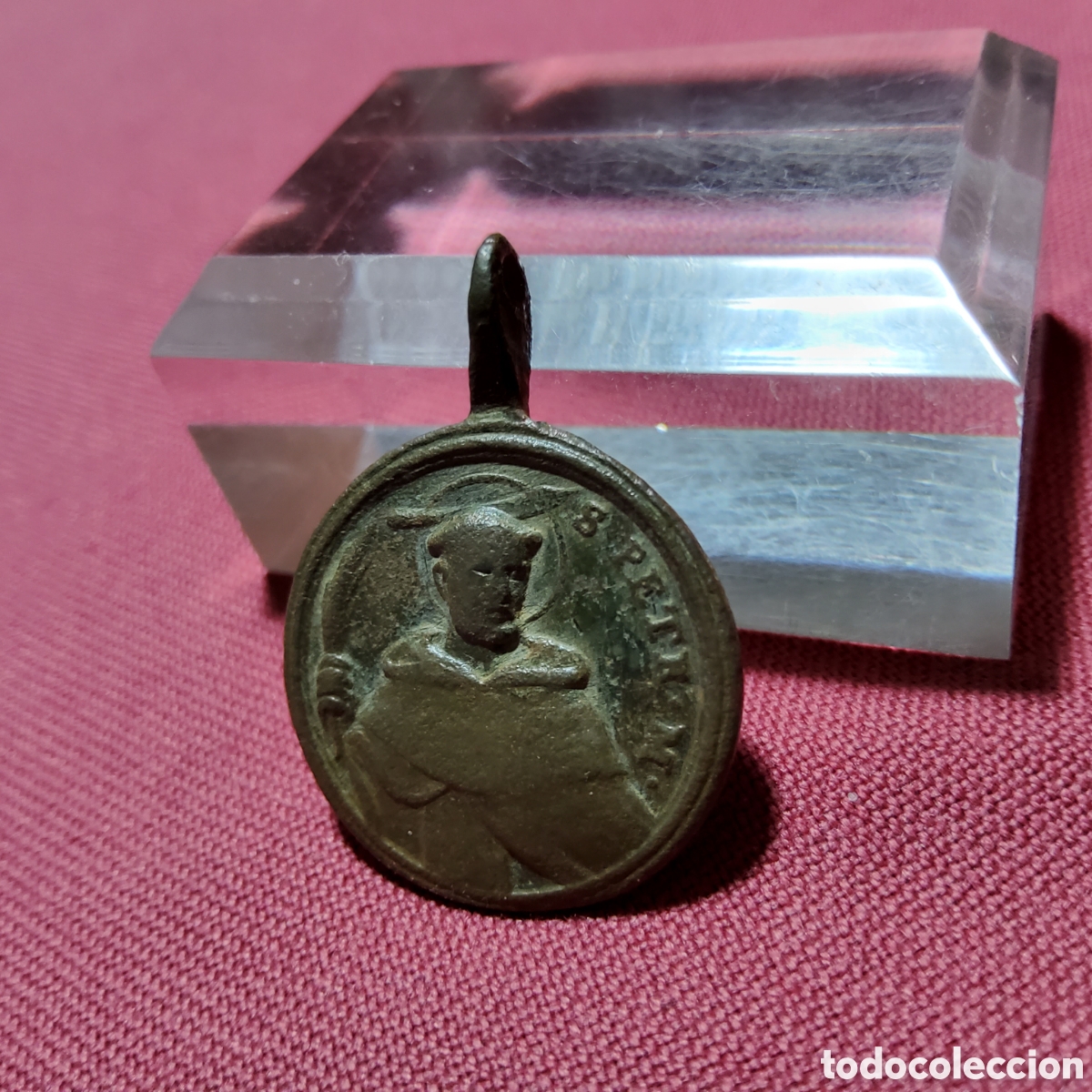 Antig&uuml;edades: ANTIGUA MEDALLA DE BRONCE DE SAN PEDRO Y SAN TELMO, SIGLO XVIII