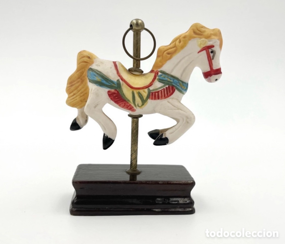 Antig&uuml;edades: Figura vintage de caballo de carrusel