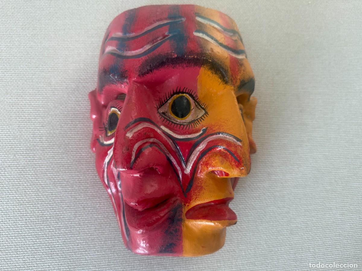 Antig&uuml;edades: M&Aacute;SCARA TRIFACIAL MEXICANA &ndash; TRES ROSTROS. ETNOGRAF&Iacute;A