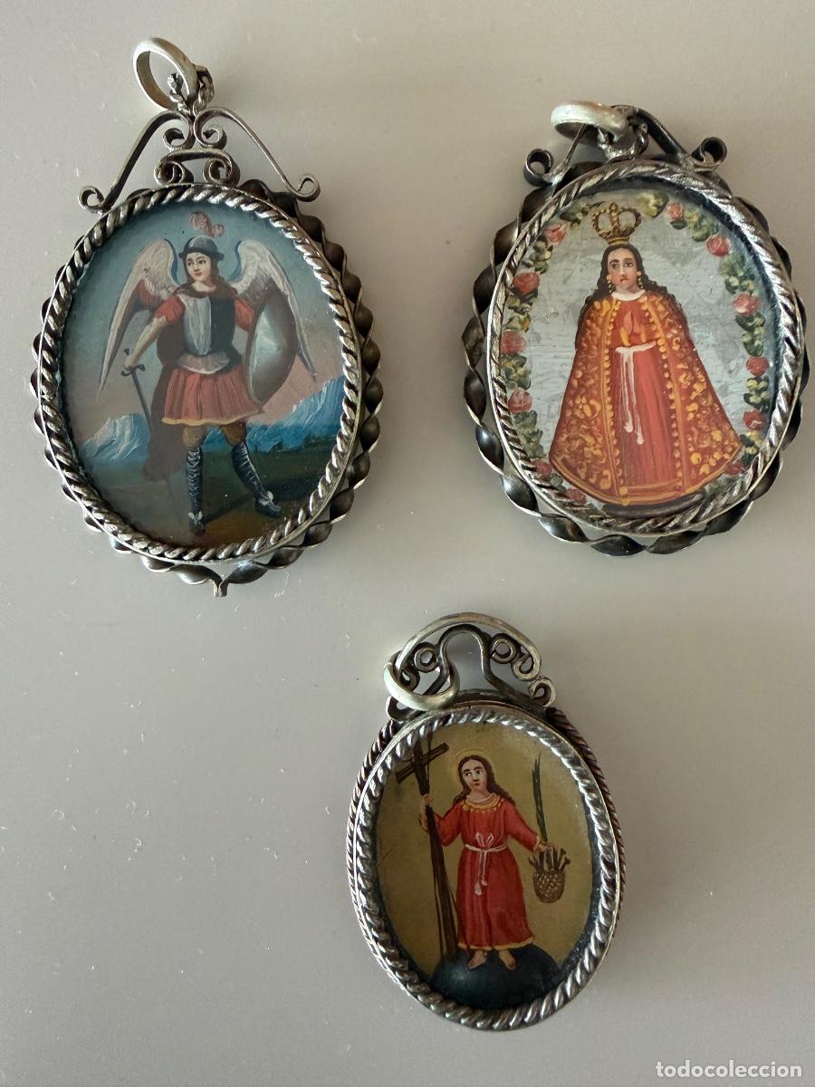 Antig&uuml;edades: conjunto de tres relicarios