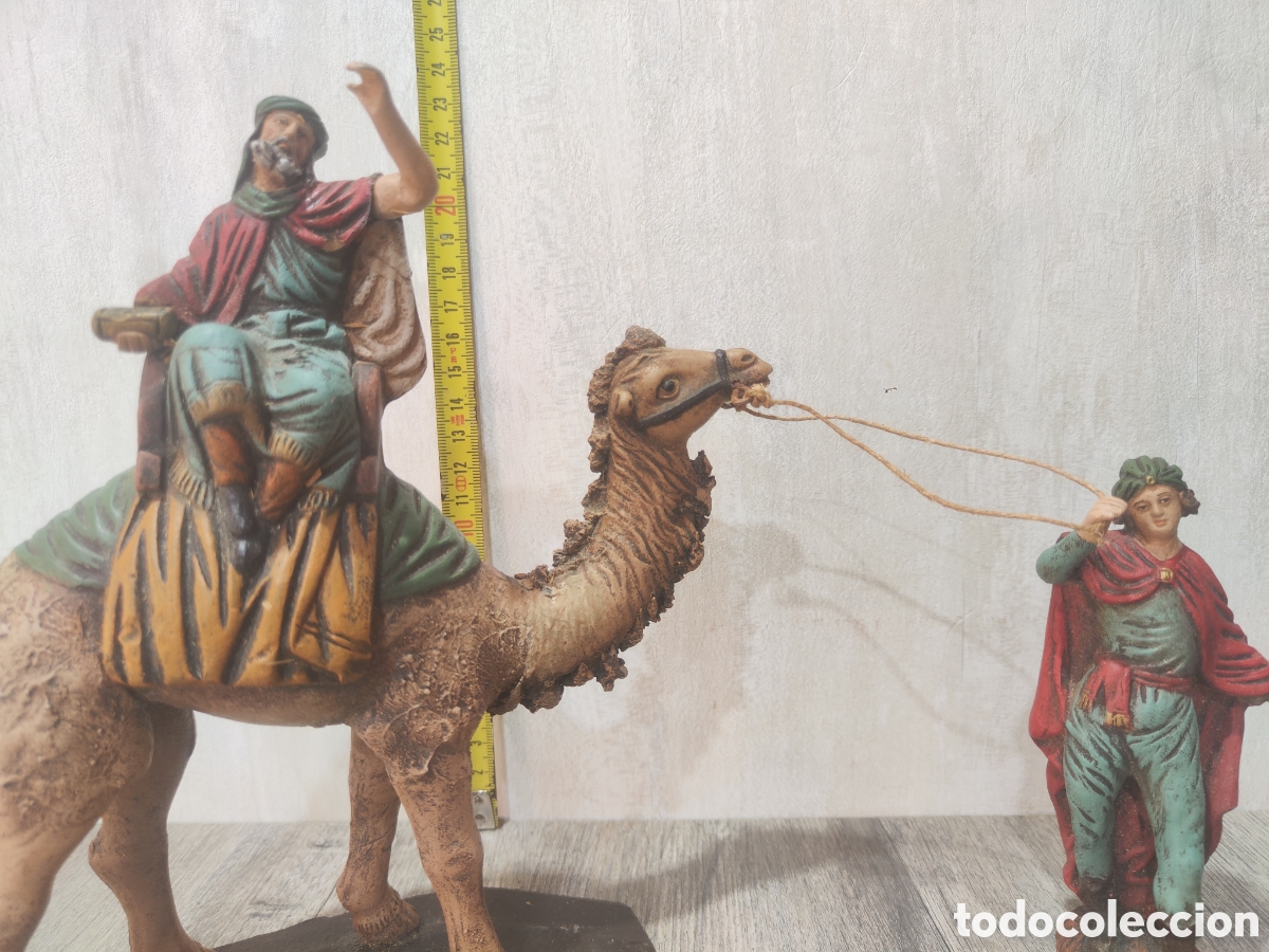Antig&uuml;edades: Figuras Bel&eacute;n DECORARTE - Colecci&oacute;n 80' - Barro Laminado - Reyes Magos