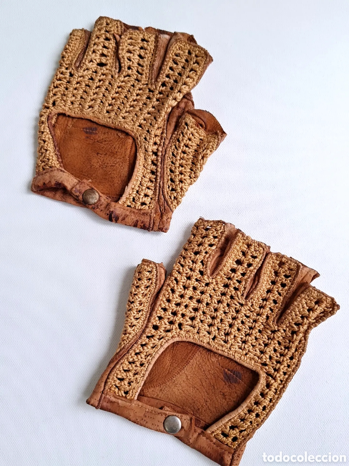 Antig&uuml;edades: Guantes Piel de Conducci&oacute;n A&ntilde;os 20/30