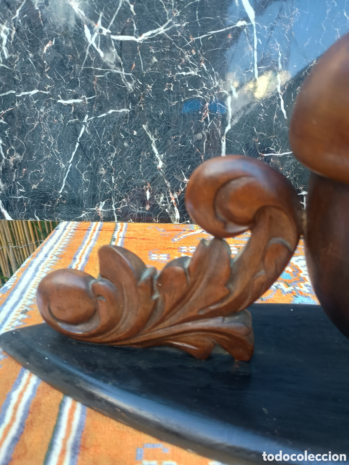 Antig&uuml;edades: Joyero de madera tallada - Foto 4