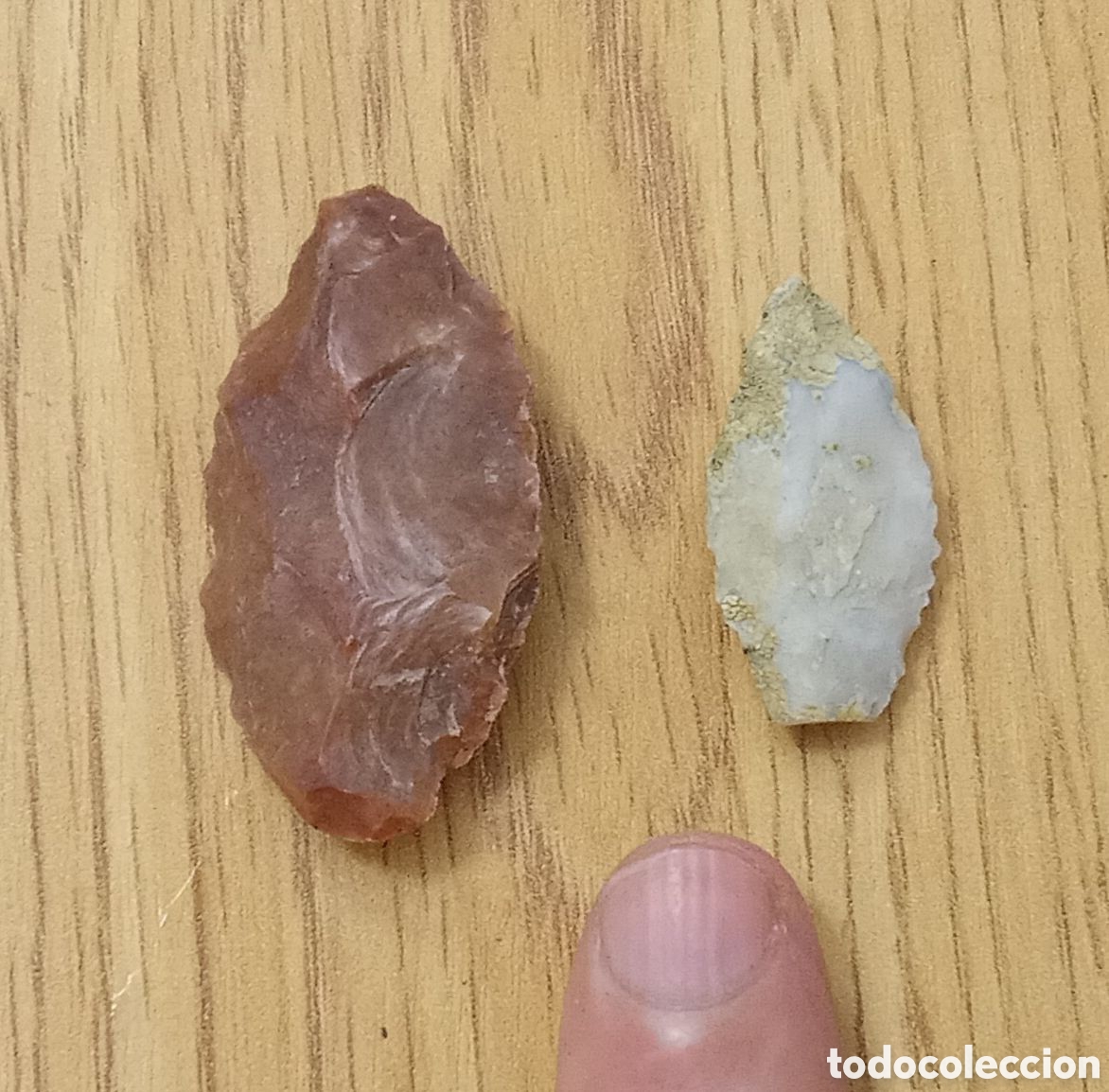 Antig&uuml;edades: Arqueolog&iacute;a. Lote de 2 puntas de s&iacute;lex. Epipaleol&iacute;tico / Neol&iacute;tico. Originales.