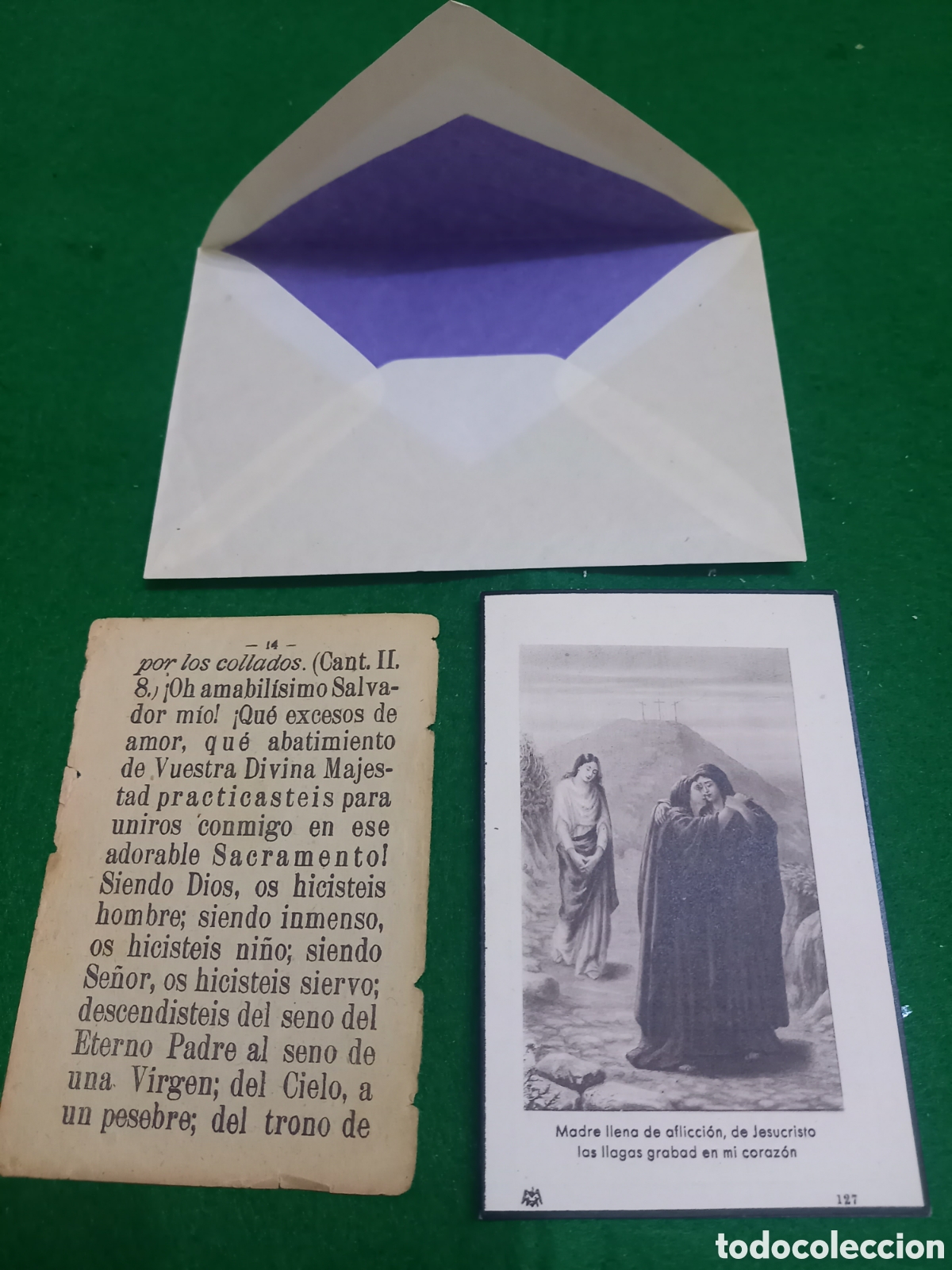 Antig&uuml;edades: Lote Devocional Religioso Antiguo S. XIX-XX + Esquela