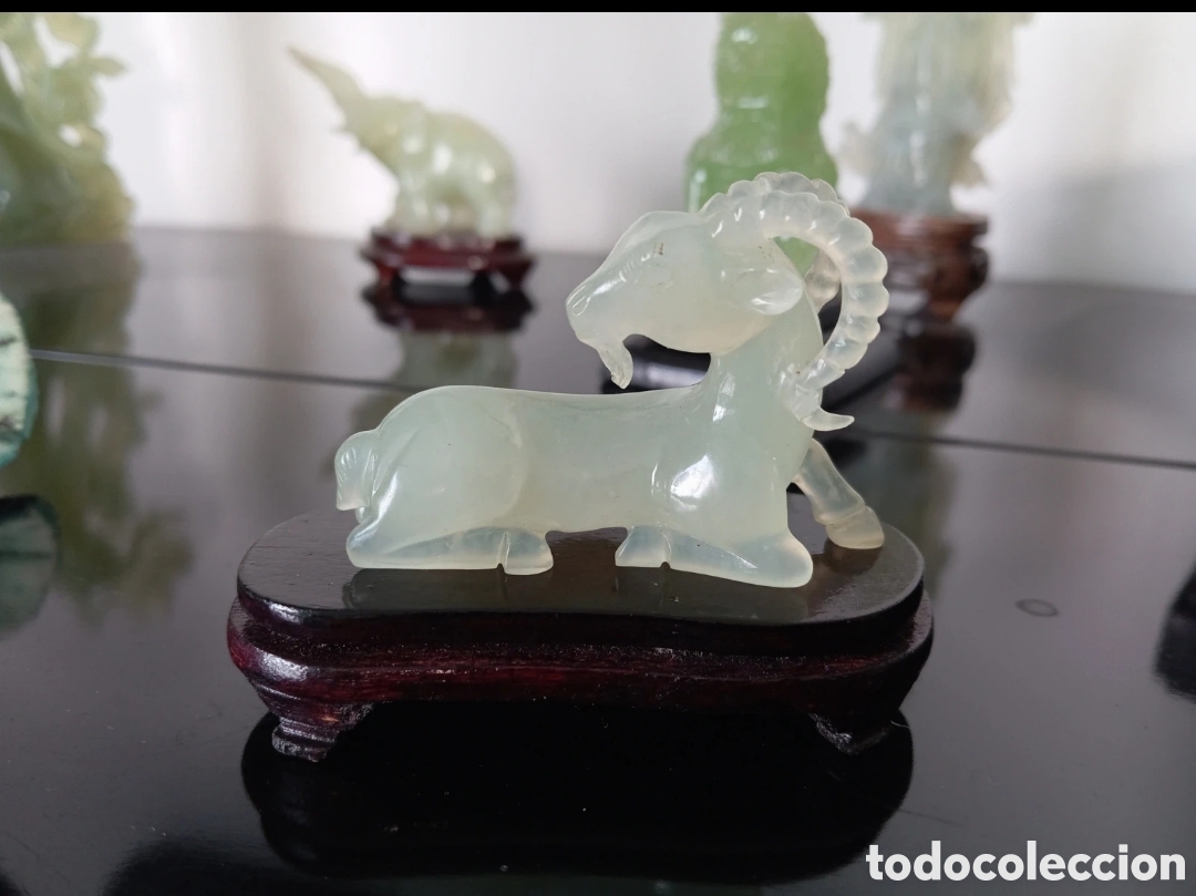 Antig&uuml;edades: Animal figura jade aut&eacute;ntico transl&uacute;cido