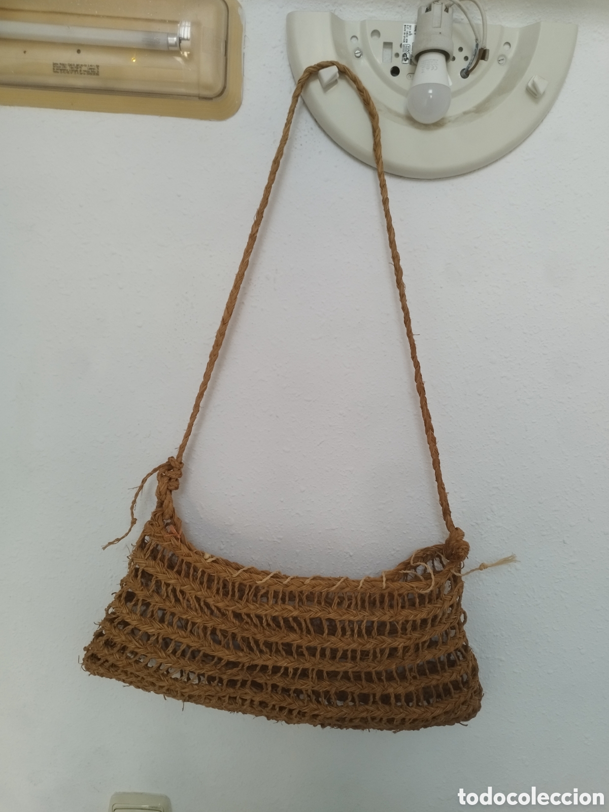 Antig&uuml;edades: Bolso esparto hecho a mano