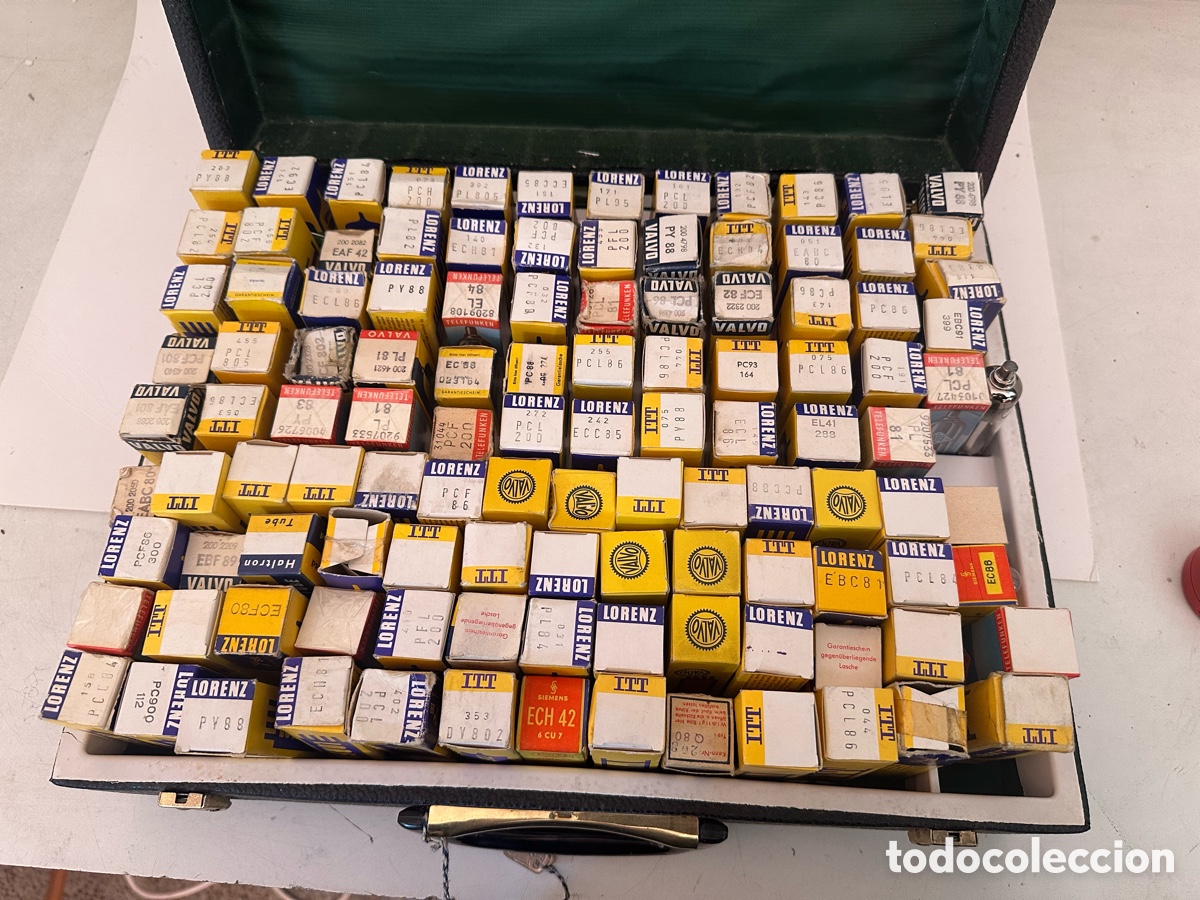 Radios antiguas: LOTE DE 110 LAMPARAS VALVULAS ANTIGUAS RADIO TV NUEVAS A ESTRENAR CAJA ORIGINAL.DIFERENTES MODELOS.