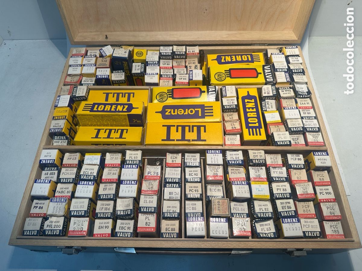 Radios antiguas: LOTE DE 140 LAMPARAS VALVULAS ANTIGUAS RADIO TV NUEVAS A ESTRENAR CAJA ORIGINAL.DIFERENTES MODELOS.