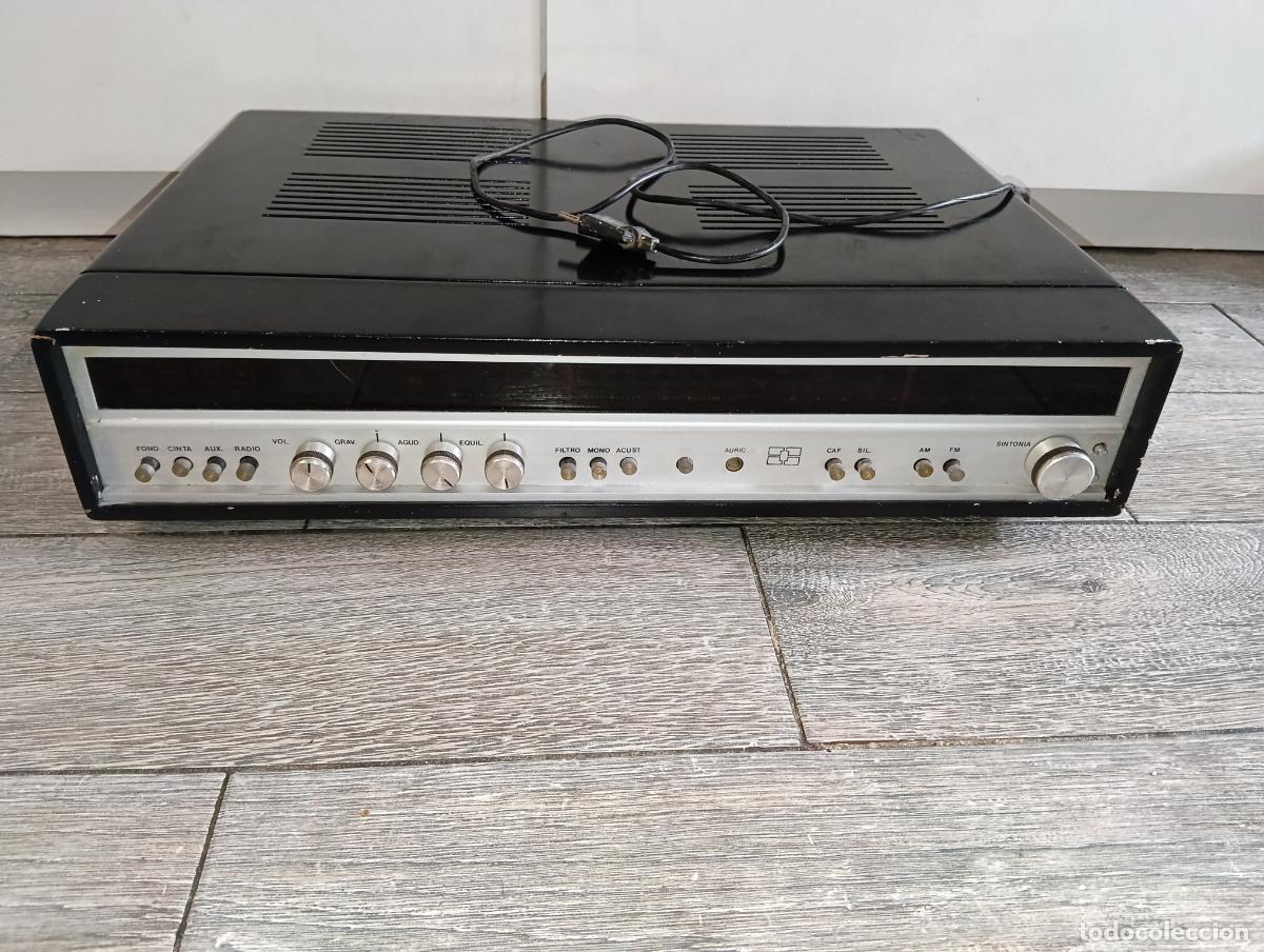 Radios antiguas: Antiguo Amplificador Sintonizador (Receiver) Vintage A&ntilde;os 70 Iluminaci&oacute;n Operativa