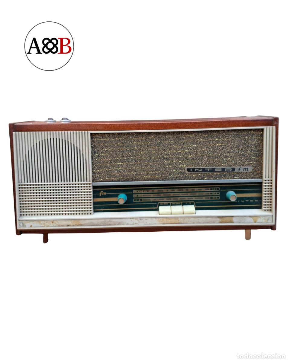 Radios antiguas: Radio Inter Palermo FM v&aacute;lvulas a&ntilde;os 60 espa&ntilde;ola sobremesa Inter Electr&oacute;nica Barcelona